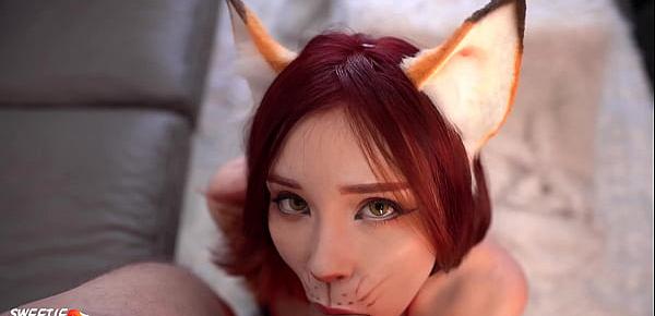  Fox Blowjob And Doggystyle Fucked In Mouth And Get Huge Cumshot In Mouth